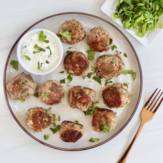 Lamb Meatballs with Tzatziki