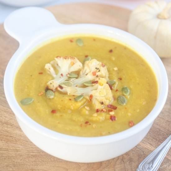 Roasted Pumpkin Cauliflower Soup