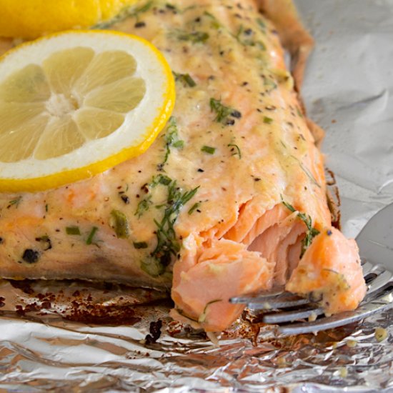 marinated salmon