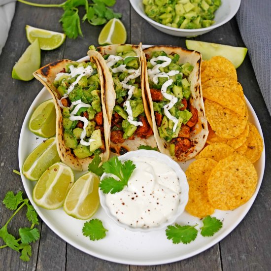 Jackfruit Tacos with Green Salsa