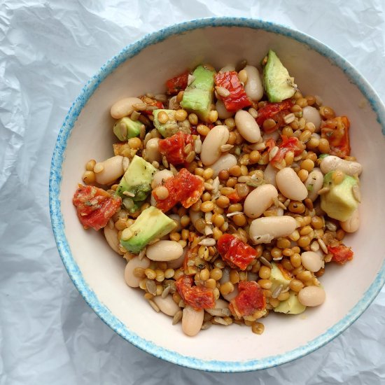 Lentil Avocado Salad