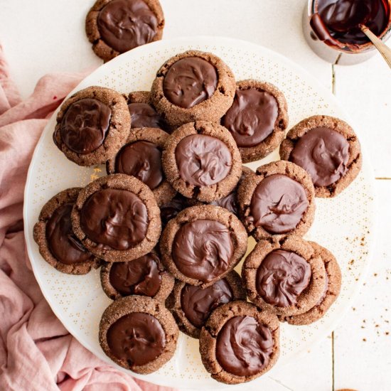 Chocolate Thumbprint Cookies