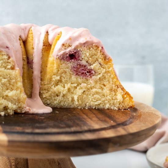 White Chocolate Raspberry Bundt