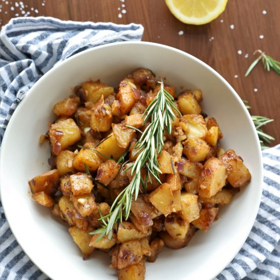 Crispy Pan Fried Red Potatoes