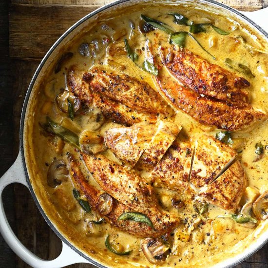 Chicken in Butternut Squash Sauce