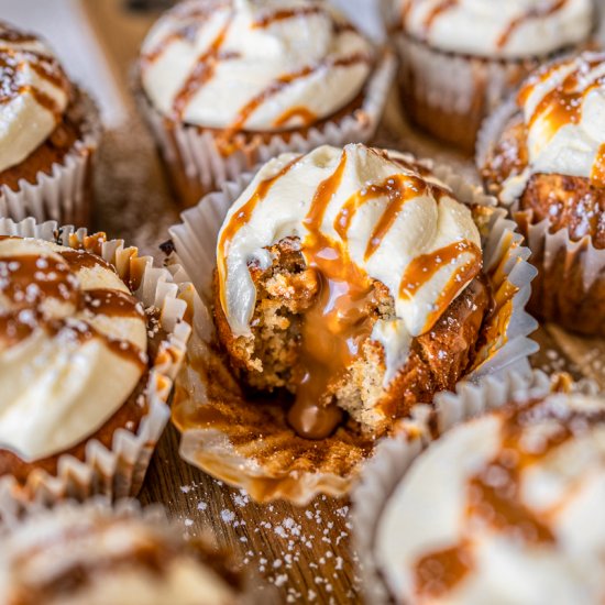 BANANA CARAMEL CUPCAKES