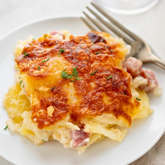 Potato Ham Au Gratin