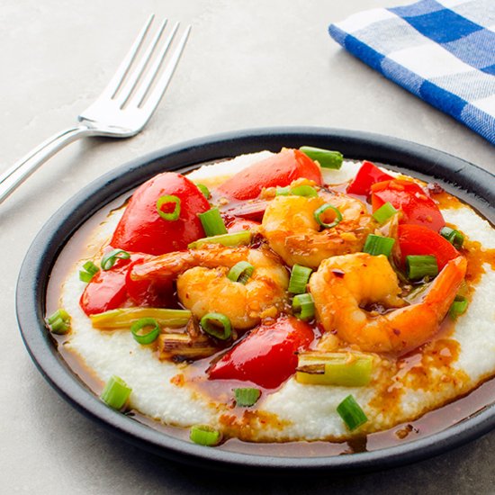 Asian-Style Shrimp and Grits