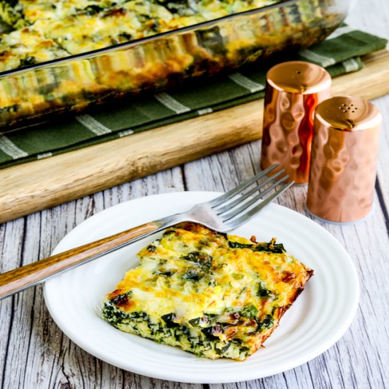 Kale, Mozzarella, and Egg Bake