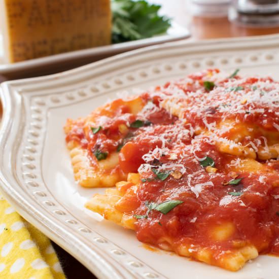 Tomato and Brown Butter Ravioli