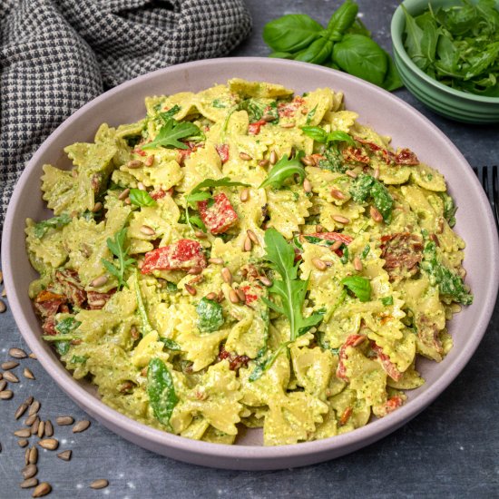 Vegan Cashew Pesto Pasta Salad