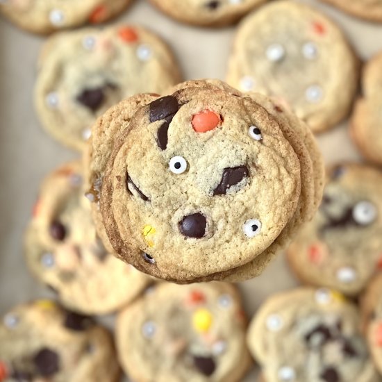 Reese’s Pieces Candy Eye Cookies