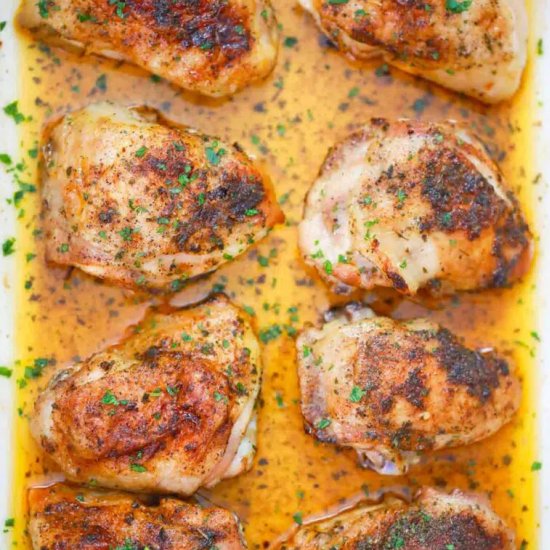 Oven Baked Chicken Thighs