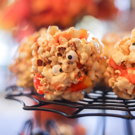 Spooky Halloween Popcorn Balls