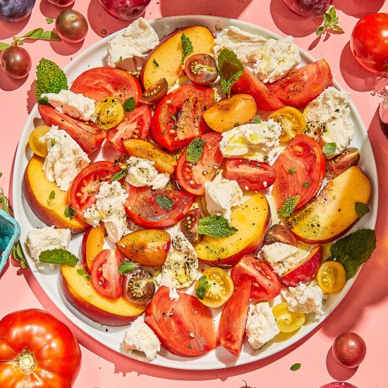 Stone Fruit Caprese Salad