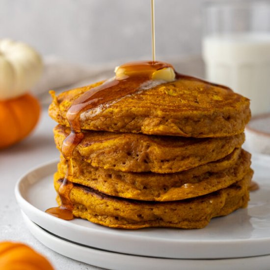 Fluffy pumpkin pancakes