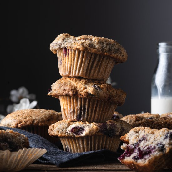 Vegan Blueberry Lemon Muffins