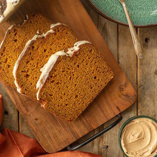 Maple Glazed Pumpkin Bread