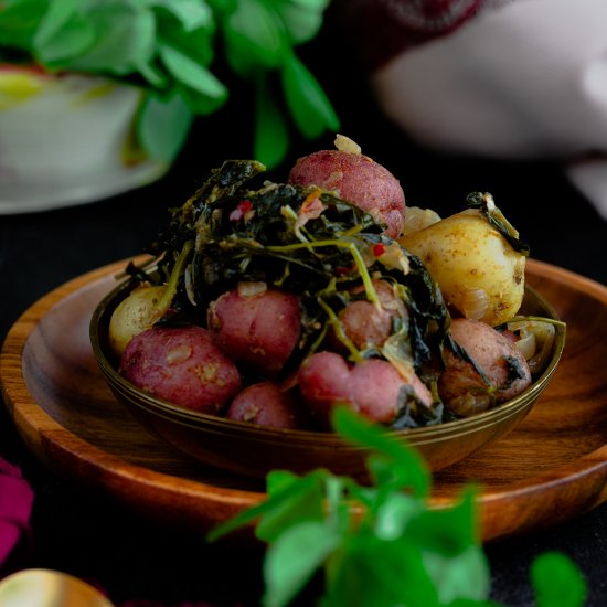 Methi Aloo -Potatoes with Fenugreek