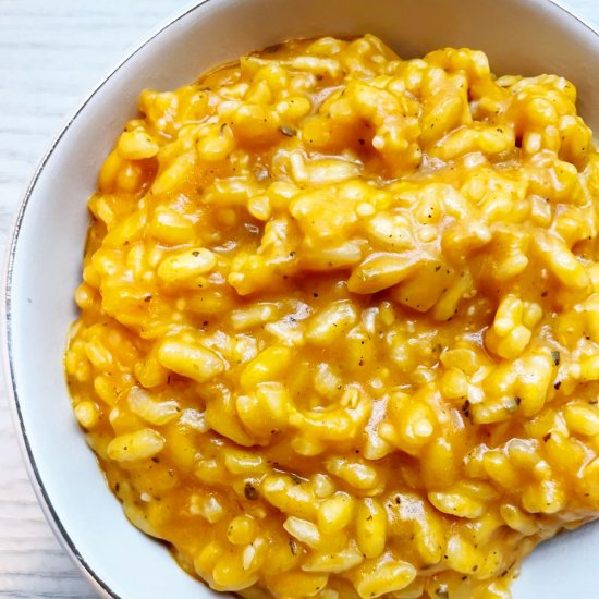 Pumpkin Risotto – vegan option