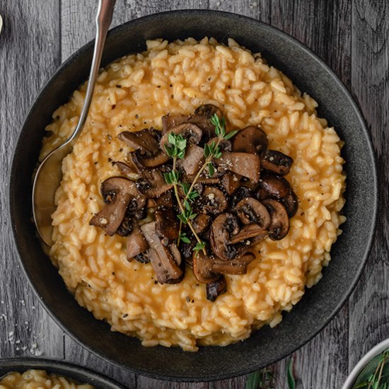 Pumpkin and Mushroom Risotto