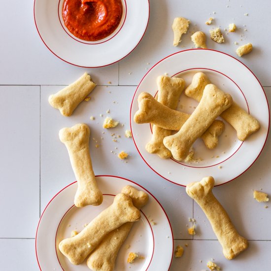 Garlic Breadstick Bones & Marinara