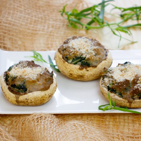 Spinach stuffed mushrooms