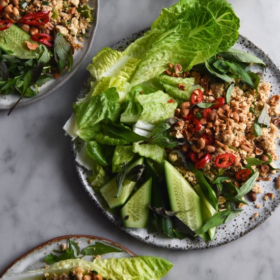 FODMAP friendly tofu larb