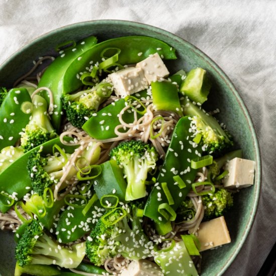 Soba Noodle Salad with Smoked Tofu