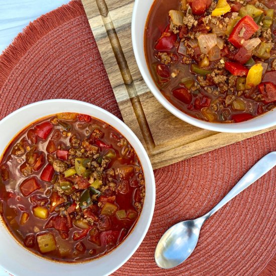 Stuffed Bell Pepper Soup