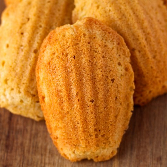 Brown Butter Spiced Pear Madeleines