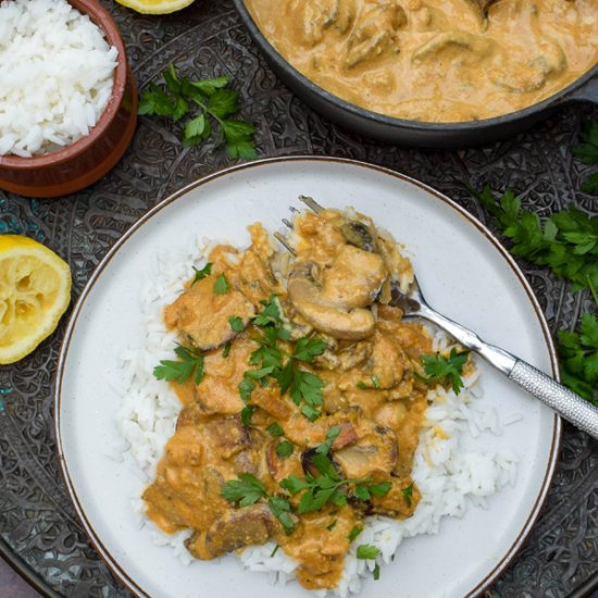 Vegan Mushroom Stroganoff