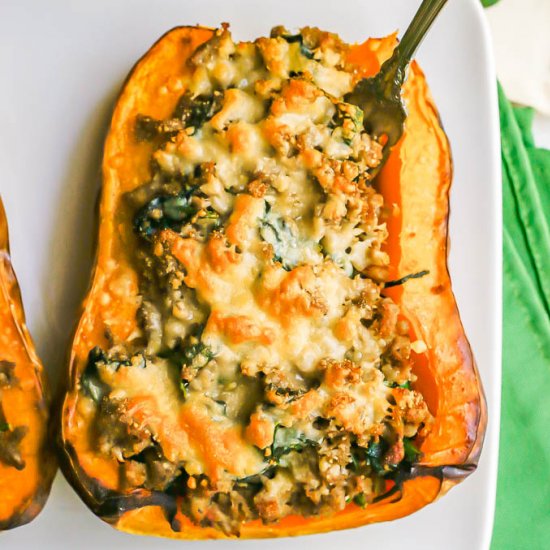 Sausage stuffed butternut squash