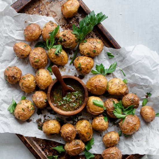 ROASTED YUKON POTATOES WITH CAPER V