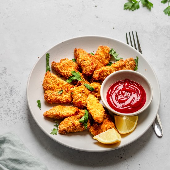 Spicy Air Fryer Chicken Nuggets