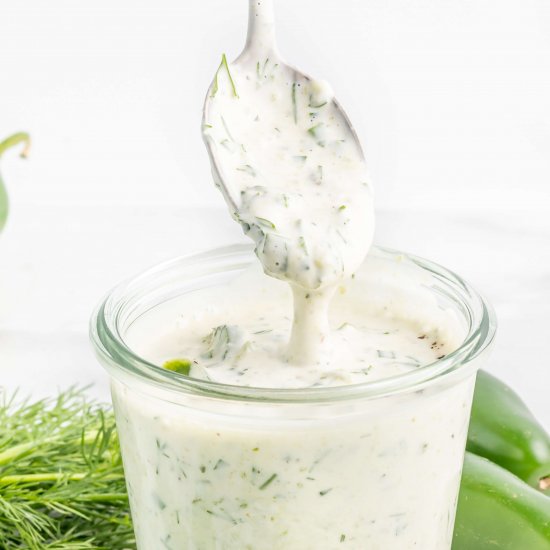 Roasted Jalapeno Ranch Dressing