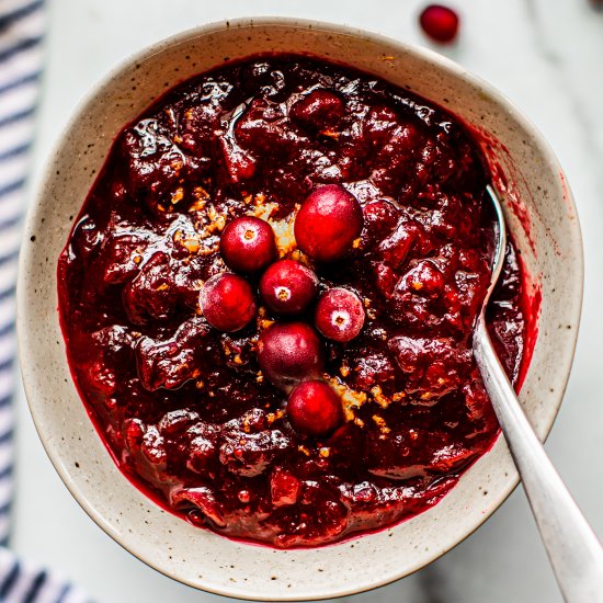 maple orange cranberry sauce