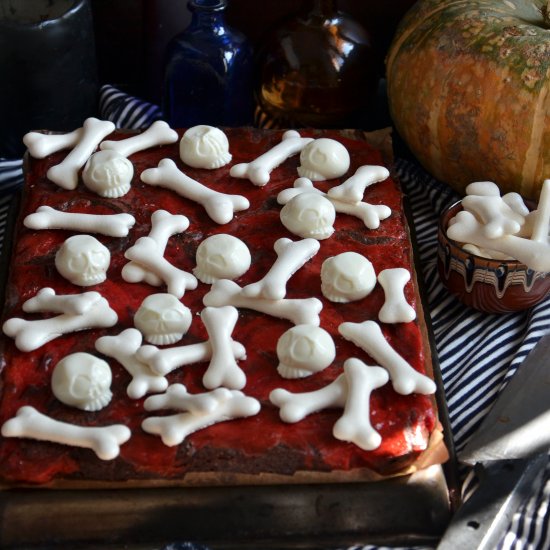 Halloween cheesecake brownie