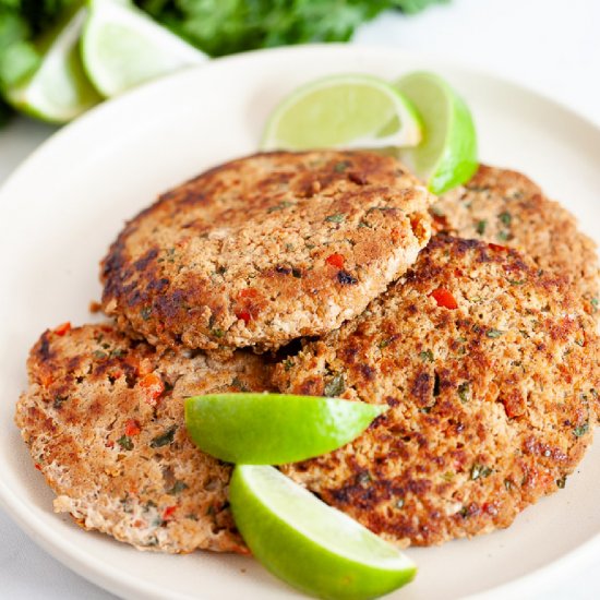 Chili Lime Chicken Burgers