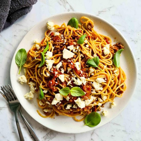 Beef and Lentil Bolognese