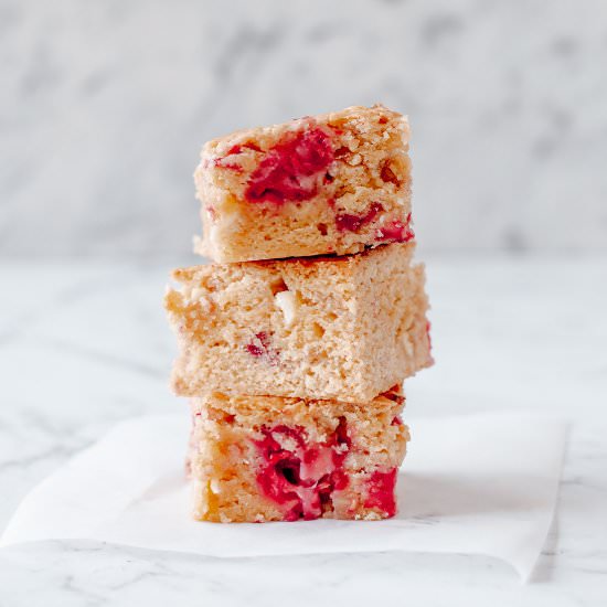 White Chocolate & Raspberry Blondie