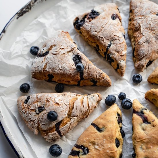 The Perfect Vegan Blueberry Scones