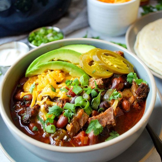 Slow Cooker Brisket Chili