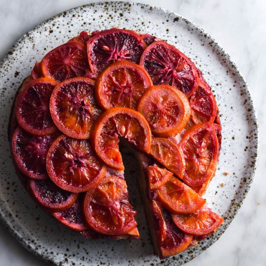 Gluten free upside down orange cake