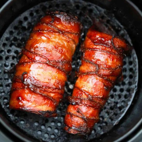 Air Fryer Bacon Wrapped Pork