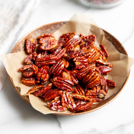 Easy Candied Maple Pecans