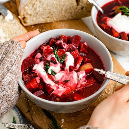 Easy & Hearty Red Borscht