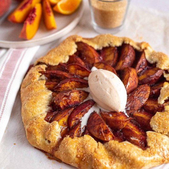 Spiced and Zesty Peach Galette