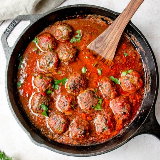 moroccan-inspired lamb meatballs