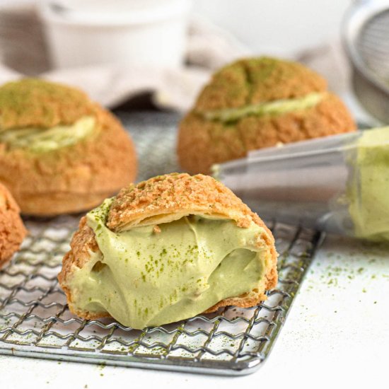 Matcha Cream Puffs